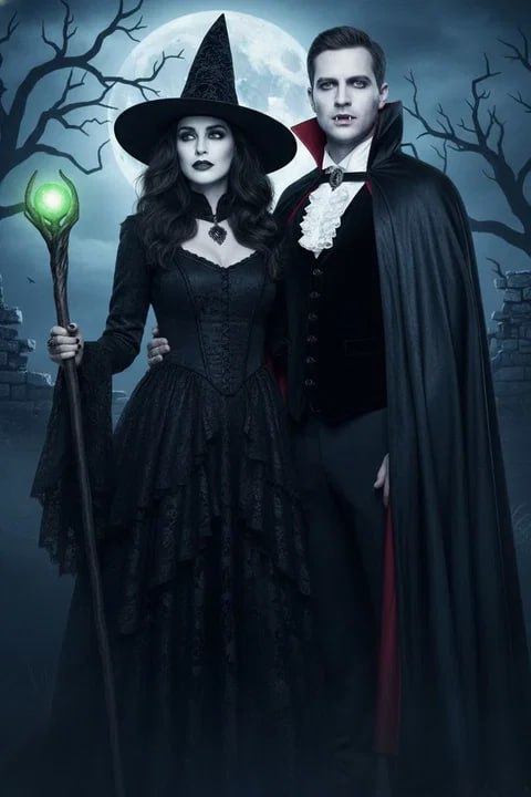 Halloween theme portrait from the AI Photo Booth in Toronto