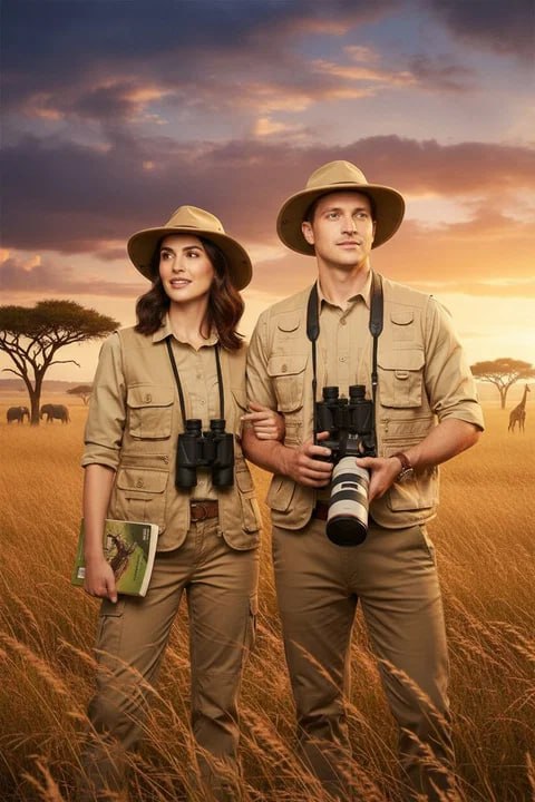 Safari explorers theme portrait from the AI Photo Booth in Toronto