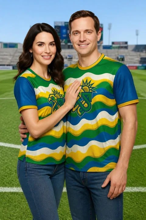 Soccer fans theme portrait from the AI Photo Booth in Toronto