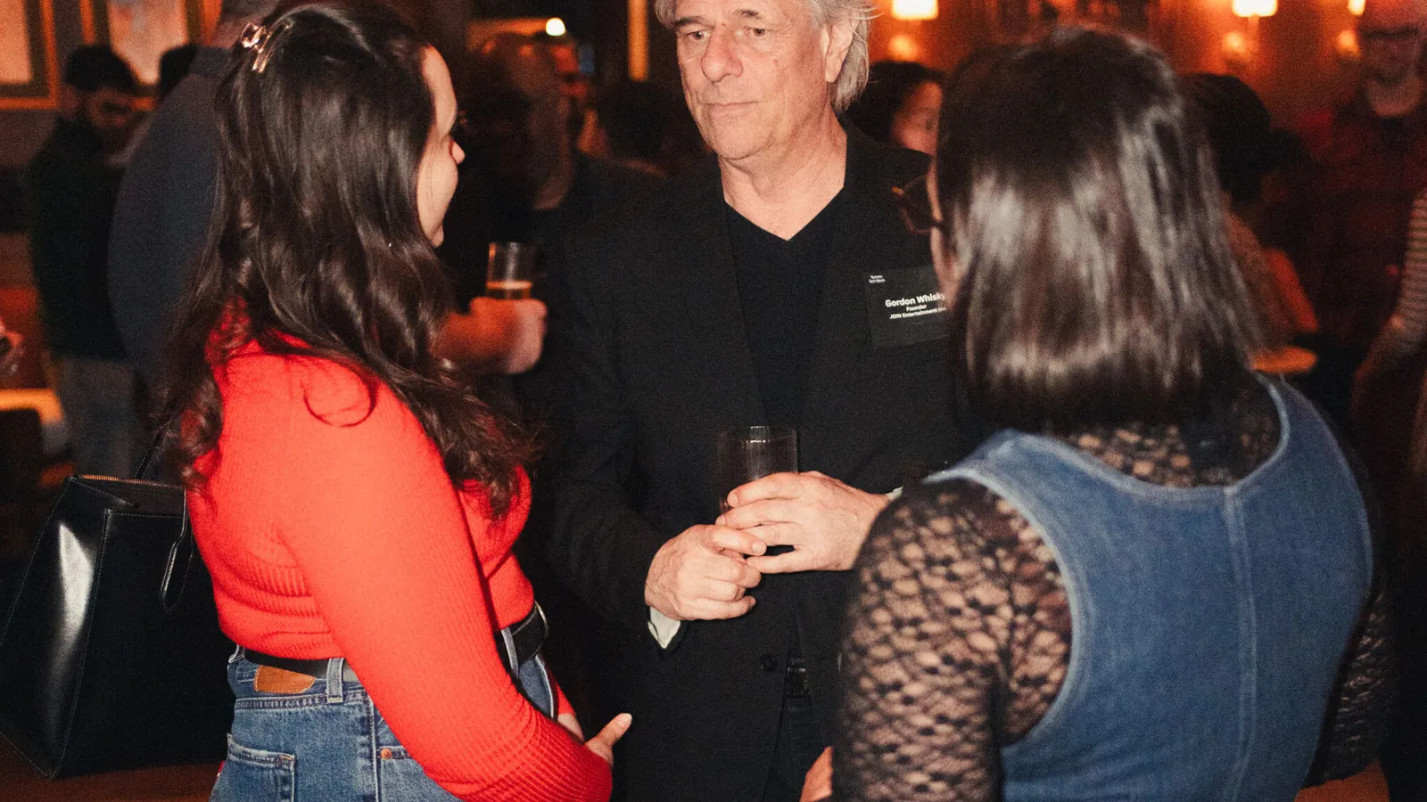 Guests talking at a Toronto corporate event
