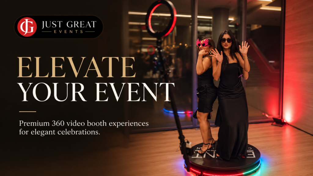 Elevate your event: premium 360 video booth experiences for elegant celebrations