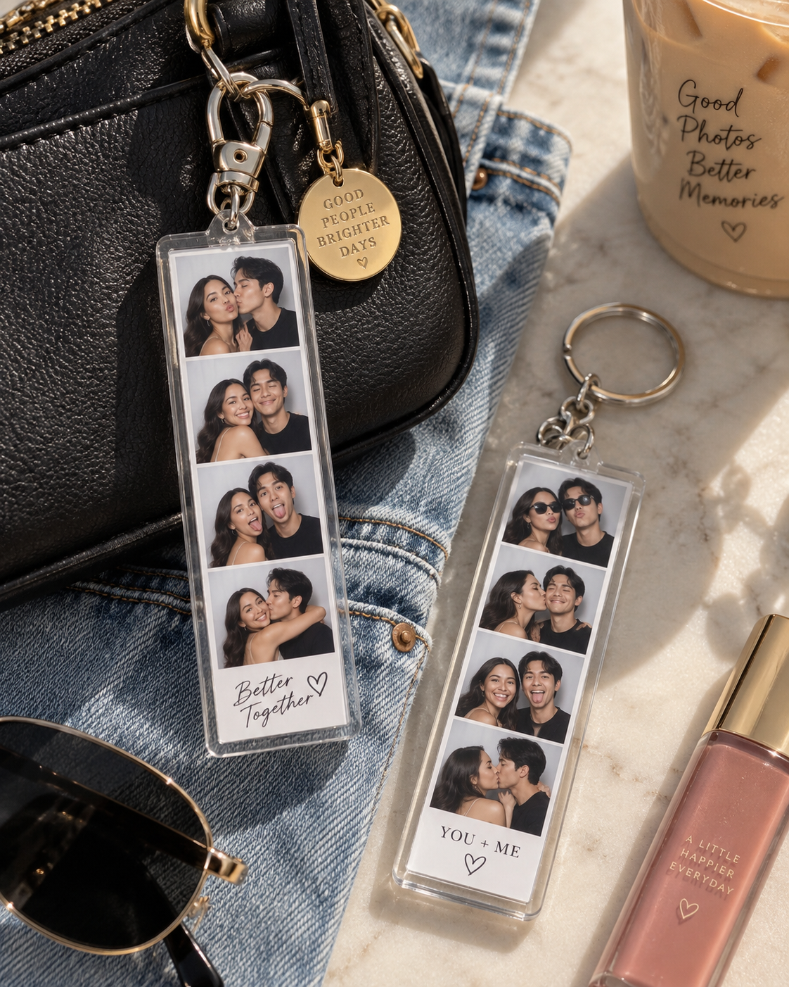 Photo keychains made on site at a Toronto event