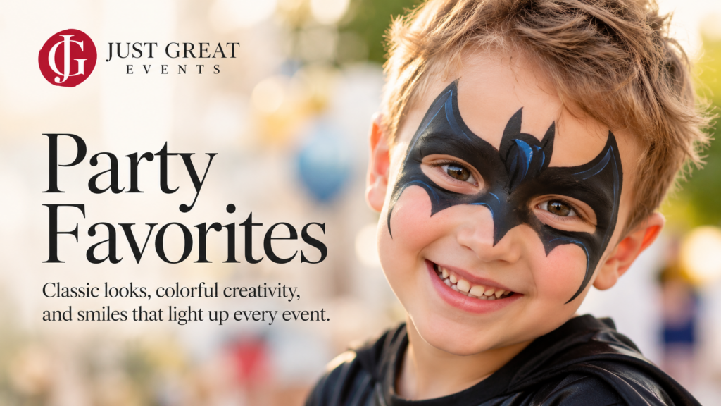 Party favourite face painting: classic looks, colourful creativity and smiles that light up every event