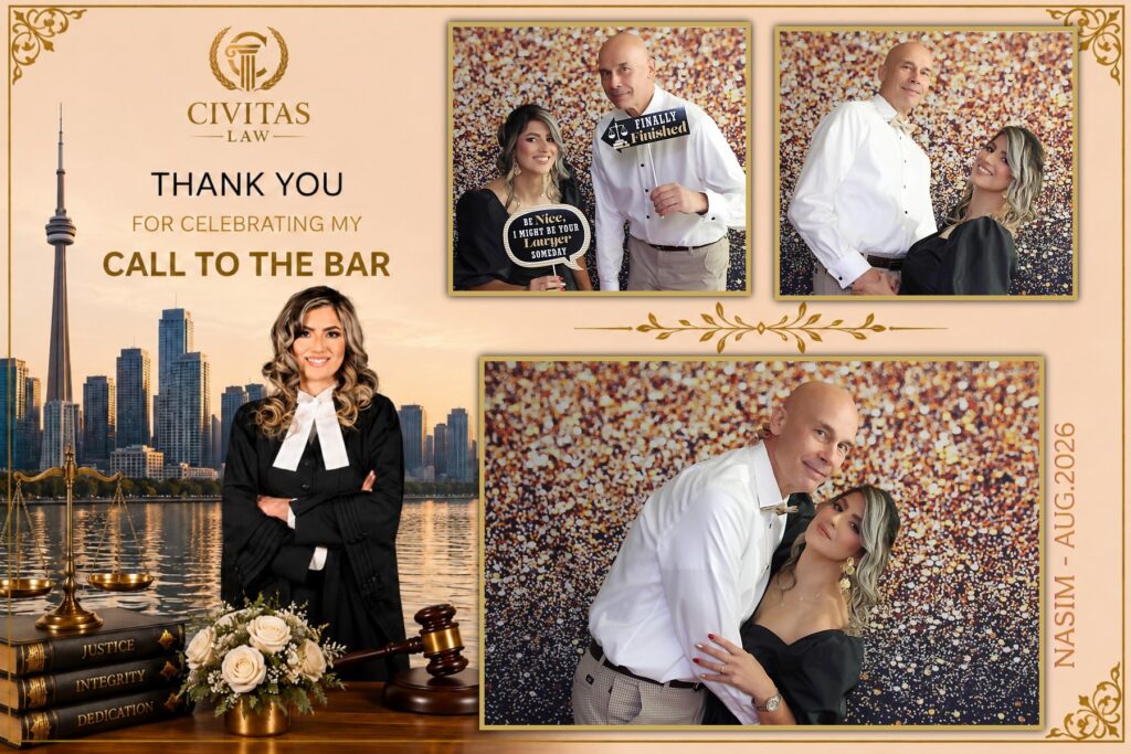 6x4 landscape photo booth print celebrating a call to the bar